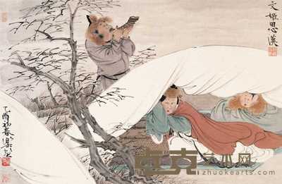 徐乐乐 文姬思汉 镜心 70×45cm